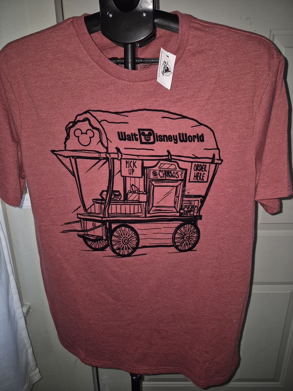 Disney Red Heather Walt Disney World Churros Cart Graphic Tee